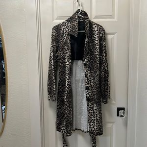 Nine West leopard trench coat never worn